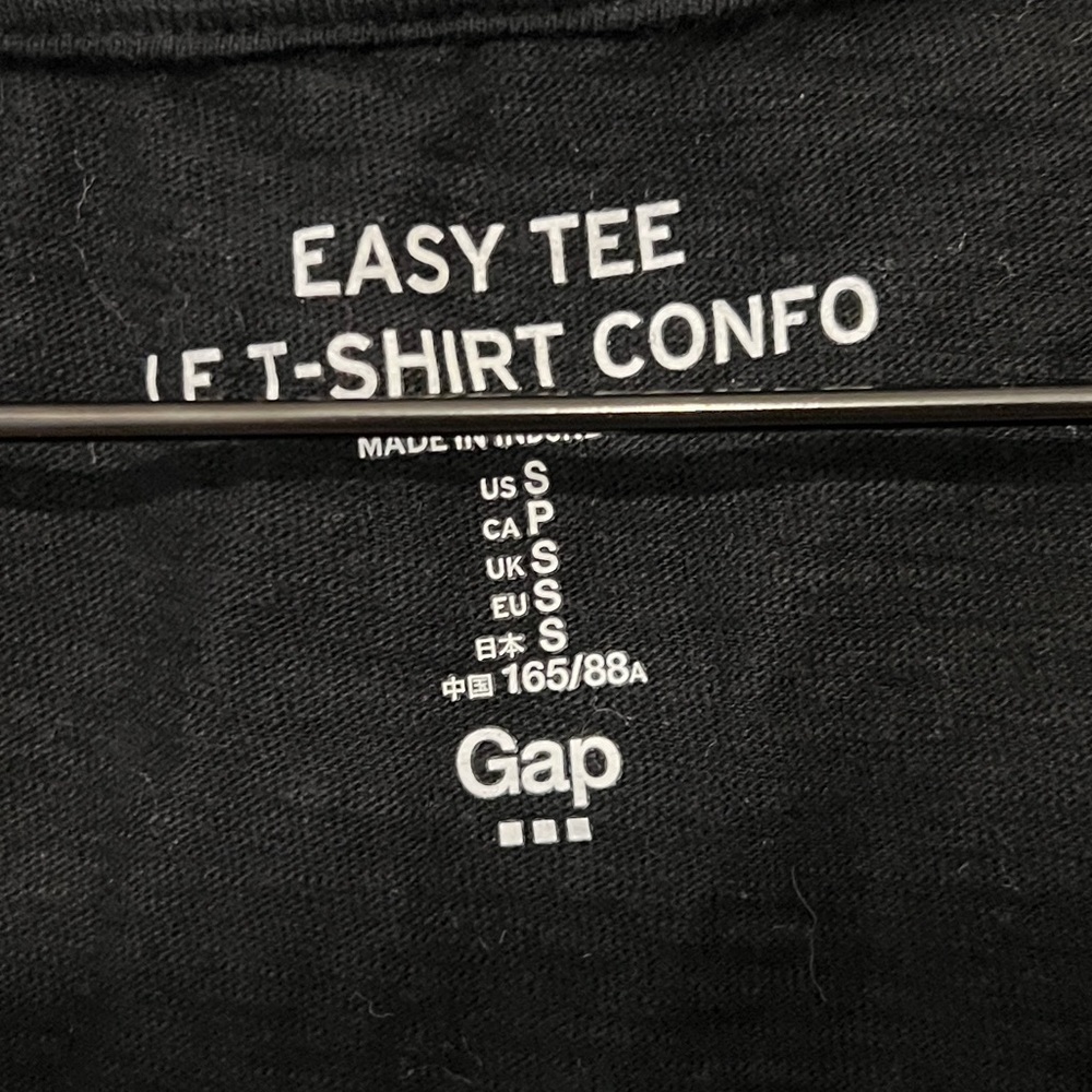 GAP Women’s Black Easy Tee Short Sleeve V-Neck T-Shirt Dress Size S - Picture 3 of 5